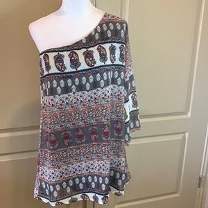 Rustic West One Shoulder Tunic Sm